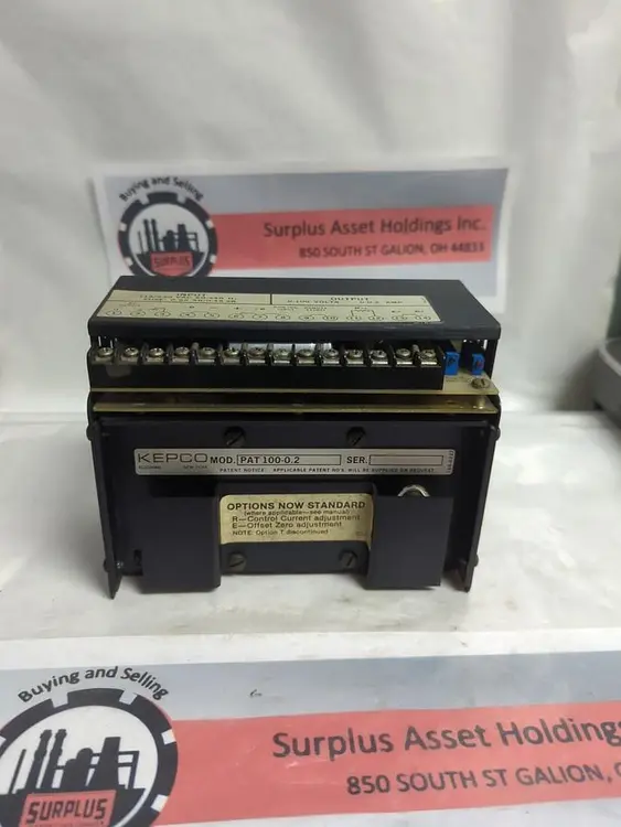 Used KEPCO PAT 100-0.2 Miscellaneous Equipment (Electrical & Power) Ohio US | Surplus Asset Holdings #1240717