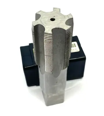 USED INTERSTATE STRAIGHT FLUTE TAP: M39X1.5 METRIC FINE, 6 FLUTE, PLUG CHAMF