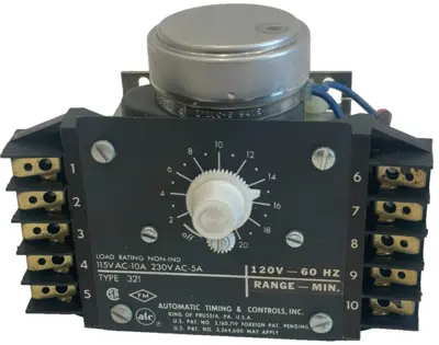 NEW AUTOMATIC TIMING 321 RELAY 321B-050A-08H2BX 120V 60HZ