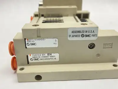 Used SMC Pneumatic Manifold Assembly 9-Station Solenoid Valves Michigan US | Maverick Industrial Sales #1398304