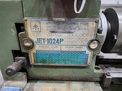 Jet 10” x 24” Bench Top Lathe, Model 1024P