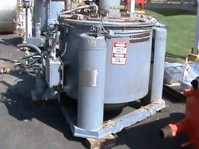 Tolhurst 40 x 24 Batch-Master perforate basket centrifuge, 316SS.