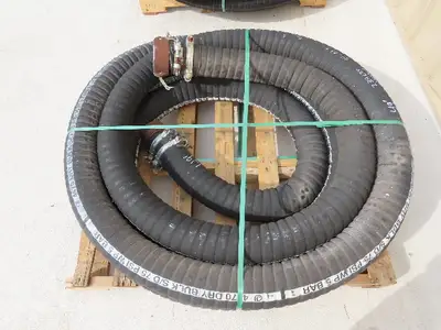 Jason 4470 Dry Bulk Material Suction Hose 4" ID x 49' Gum Rubber 75 PSI