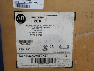 NEW 2017 ALLEN BRADLEY 20AD014A0AYNANC0