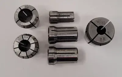 UNBRANDED 6 PIECE COLLET SET - SIZES INCLUDE 13/32, 3/4IN, 9/16, AND ERICKSON 13/32