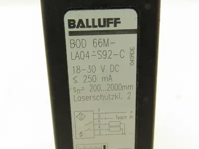 Balluff 66M-LA04-S92-C Photoelectric Distance Sensor 24VDC 20cm-2m