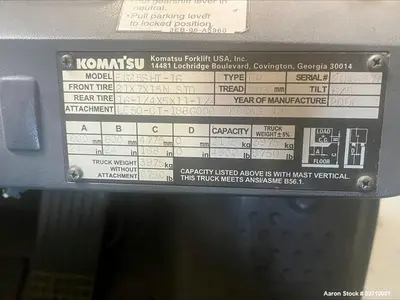 USED KOMATSU FG25SHT-16