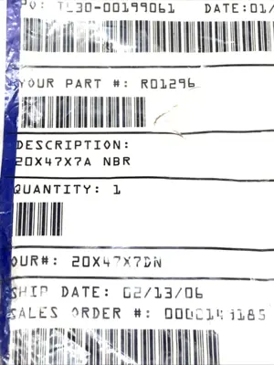 NEW ISP INTERNATIONAL SEAL 20X47X7A NBR LOT OF 5