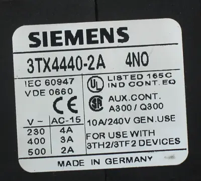 USED SIEMENS 3TH2040-0BB4