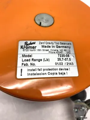 Used Packers Kromer Zero Gravity Tool Balancer 28,7-37,0 lb Balancers Michigan US | Maverick Industrial Sales #1391442