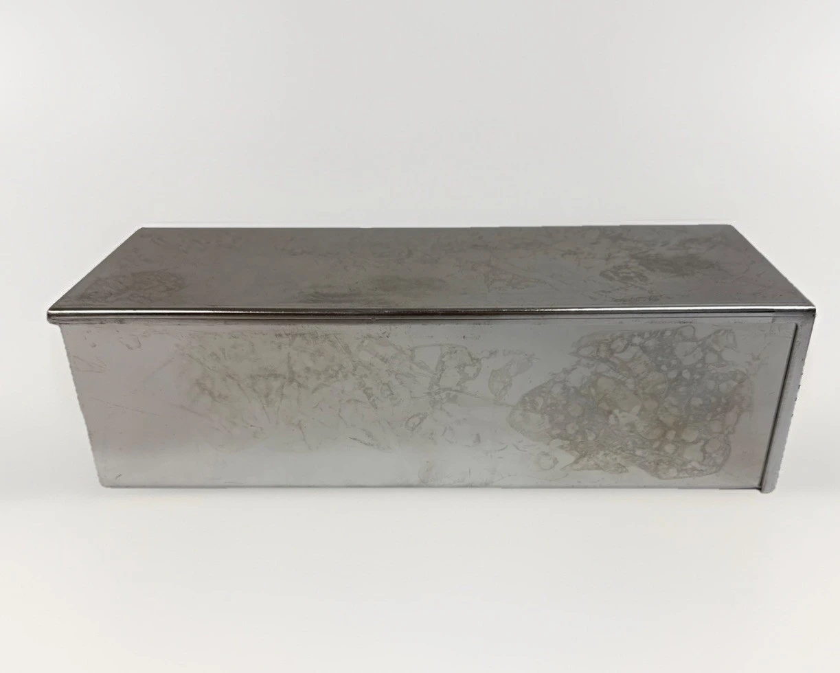 Laboratory Stainless Steel Box with Sliding Lid Freezer Rack 9.5 x3.75 x2.5"