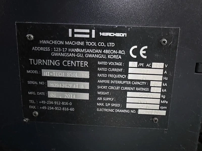 2014 HWACHEON HI-TECH 850LYMC CNC Lathes | Charter Auctions (13)