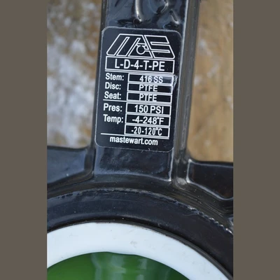 3 in. Mas Hand Operated Butterfly Valve