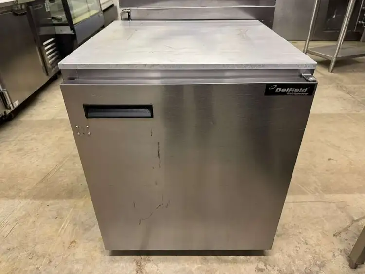 Used Delfield Used 27" Delfield 406CA-DD1 Undercounter Single Door Refrigerator 120V Undercounter Refrigerators Illinois US | Falcon Restaurant Supply #1375027
