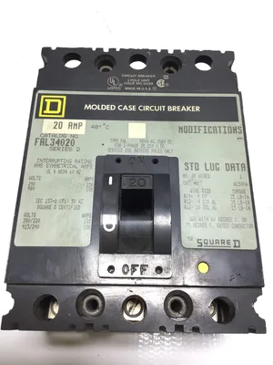 Square D FAL34020 Circuit Breaker 20A 3-Pole 480V