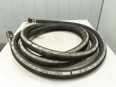 Jason Industrial 4314 Sandblast Hose 1-1/2" ID x 30' Black 4-Ply Rubber 150 PSI