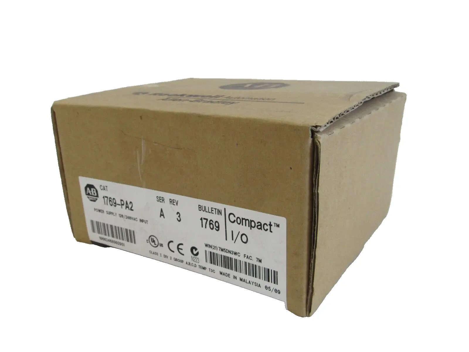 ALLEN BRADLEY 1769-PA2 POWER SUPPLY SER A 1769PA2 NEW, SEALED SURPLUS