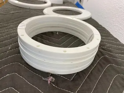 STRASBAUGH CERAMIC RING 7" (LOT OF 4)