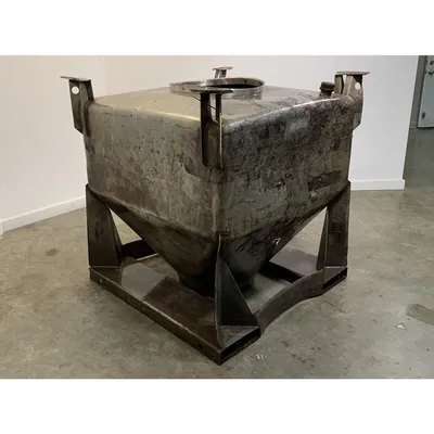 Used 1000 Liter (35 cu. Ft) IBC Matcon Stainless Steel Portable Tote Bin