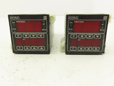 S and B Controls 2050-X Digital Temperature Meter Panel Lot of 2