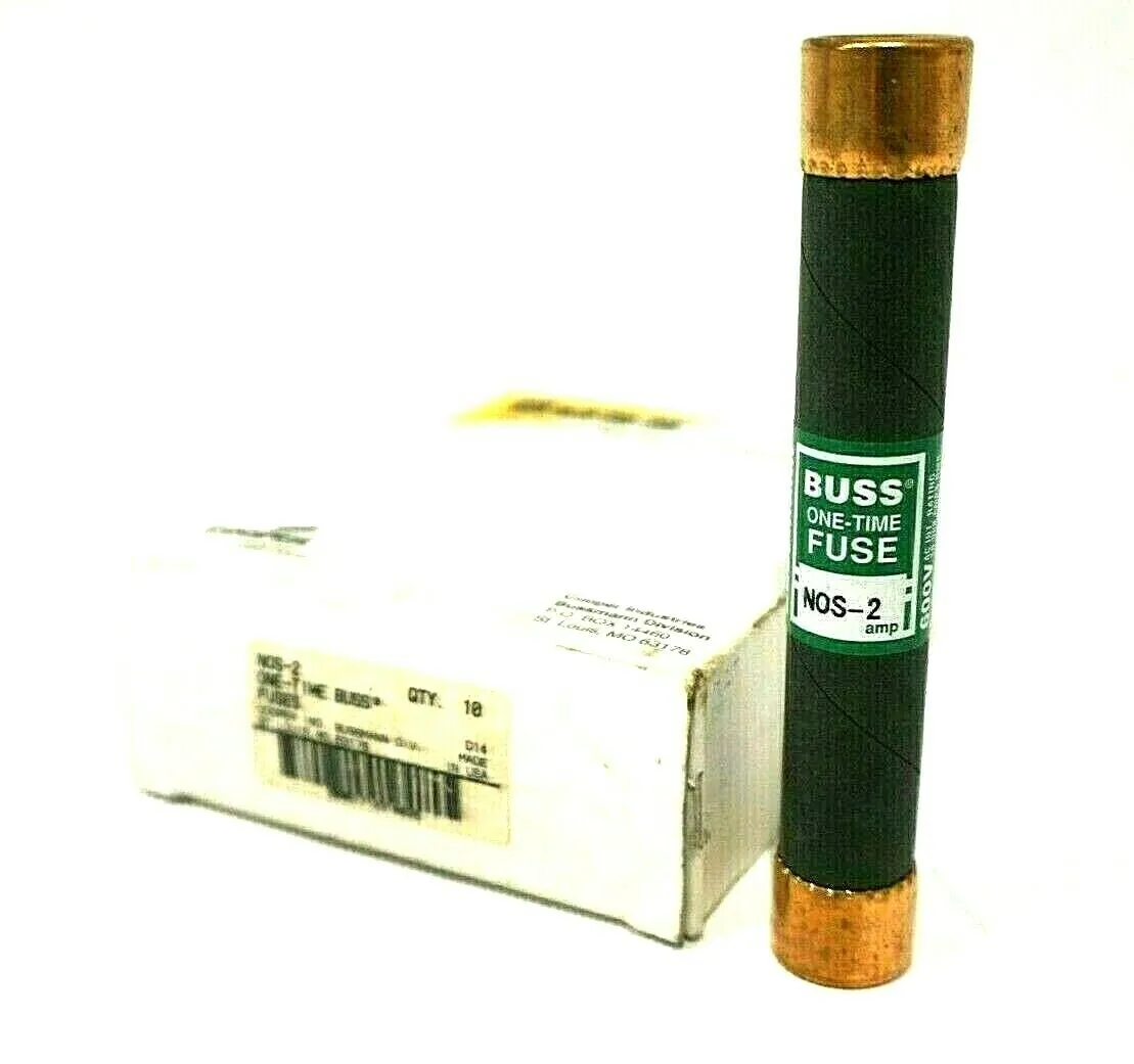 10 NEW BUSSMANN NOS-2 FUSES NOS2