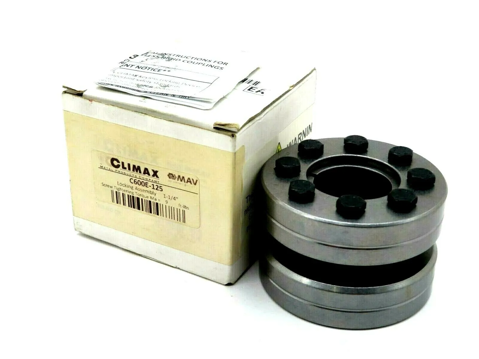 NEW CLIMAX METAL C600E-125 COUPLING LOCKING ASSEMBLY 1-1/4" C600E125