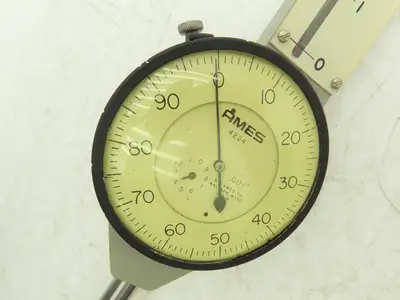 Ames 4224 Vintage Dial Indicator Gage 0-100 Dial 4" Range .001"