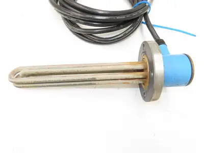 Nippon Stainless Immersion Tank Heater Element 5Kw 200V 3PH 12" Tubes 5" Flange