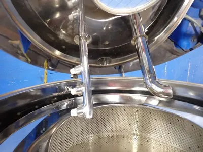 Sanborn 20 x 6 perforate basket sanitary centrifuge, 316SS.