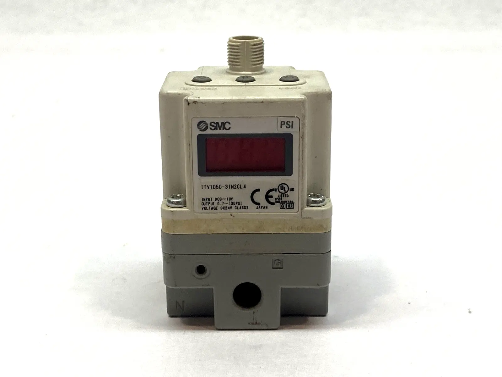 USED SMC ELECTRO-PNEUMATIC REGULATOR 0–0.9MPA 1/4" NPT 24V