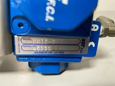 USED LOT OF 2 - SVF F.C.I STAINLESS STEEL HS15-2 VALVE ACTUATORS W/ 1" SANITARY FIT