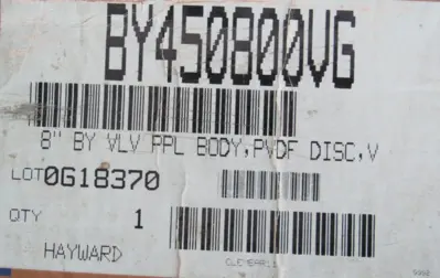 NEW HAYWARD BY450800VG BUTTERFLY VALVE BODY ONLY 8"