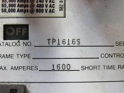 General Electric TP1616P 1600A RMS-9 Microversatrip Programmable Circuit Breaker