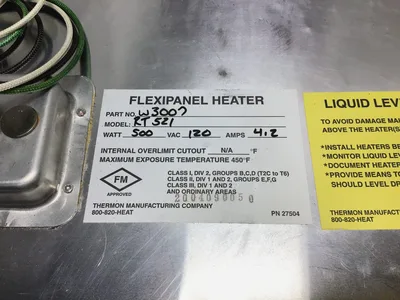 Thermon RT521 Flexipanel Heater 500 Watts 120 VAC 4.2 Amps