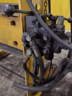 50 TON ENERPAC H-FRAME HYDRAULIC SHOP PRESS: YOBRO #23949