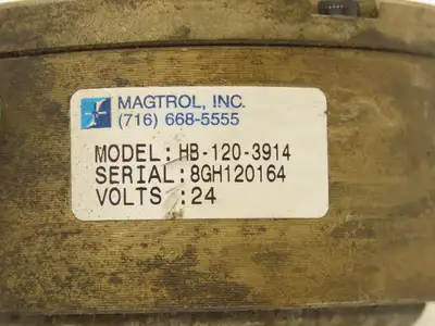 Magtrol Inc HB-120-3914 Motor Clutch Brake 24VDC 8Nm 200mA 5/16" Shaft