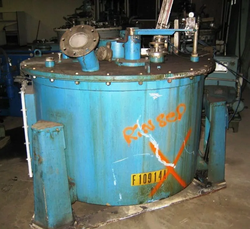 Sanborn 48 x 24 perforate basket centrifuge, 316SS.