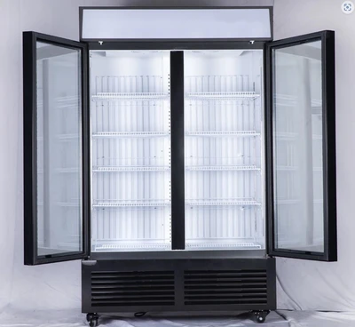 168-0017 AC SDGF 40'' Glass 2 Door Reach In Freezer