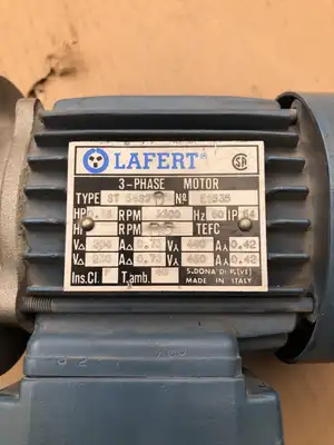 LAFERT ST56S2 0.18HP Electric Motor 3300RPM 208/230V 440/460V 3PH TEFC