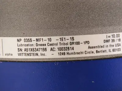 Wittenstein Alpha NP 035S-MF1-10-1E1-1S Servo Gearbox 10:1 Ratio Inline Reducer