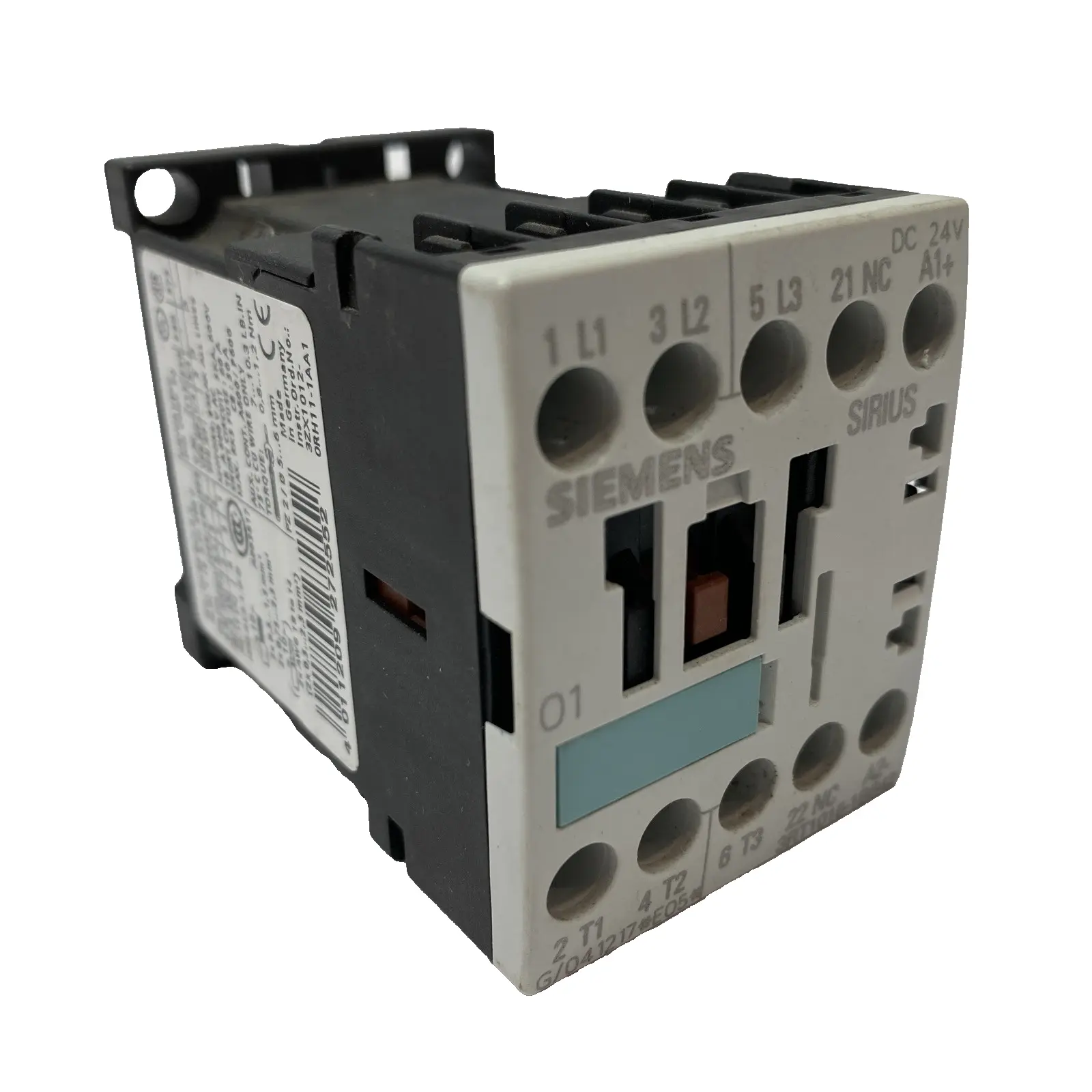 USED SIEMENS POWER CONTACTOR AC-3 7 A, 3 KW / 400 V 1 NC, 24 V DC