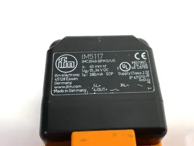 IM5117 | Ifm  Inductive Cube Sensor, Long Sense Range, IMC3040-BPKG/US-100-DPS - Used
