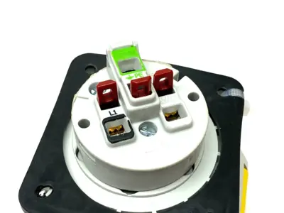 Used Hubbell Heavy Duty Female Pin & Sleeve Receptacle 2-Pole 3-Wire YELLOW Electrical Fittings Michigan US | Maverick Industrial Sales #1401509
