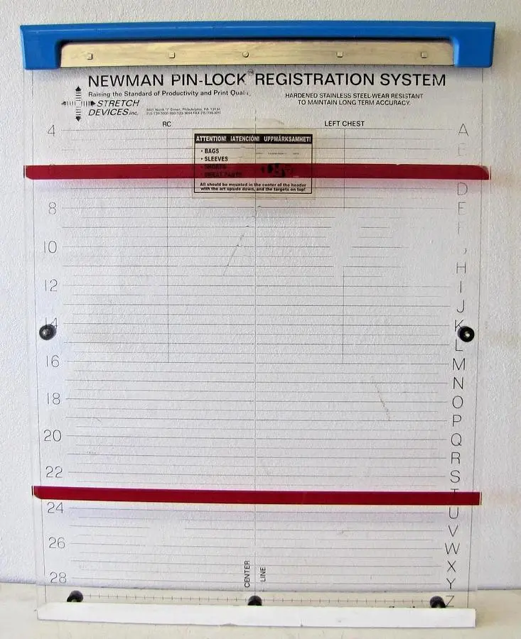 Newman Pin-lock Registration Textile Printing Application System