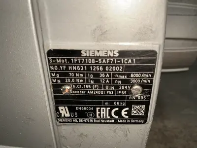 Used SIEMENS 1FT71085AF711CA1 Motors (misc) Ohio US | HGR 24 #1352663
