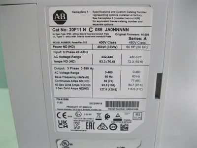 NEW Allen-Bradley 20F-11NC085JA0NNNNN