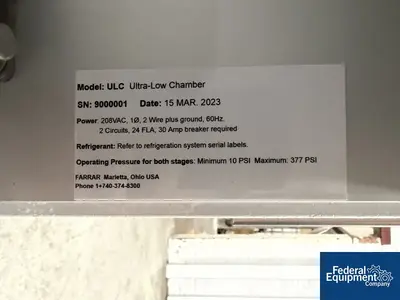 USED Trane Farrar Trane Technologies Ultra Low Storage Chamber, Model ULC 259