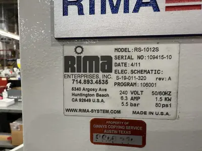 USED 2011 RIMA RS-1012S BINDERY STACKER