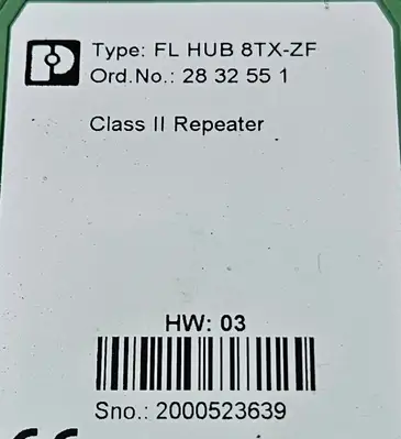 Used Phoenix Contact Phoenix Contact FL HUB 8TX-ZF Network Hubs South Carolina US | Palmetto Automation #1157820