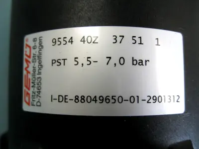 NEW GEMU 9554 40Z37511